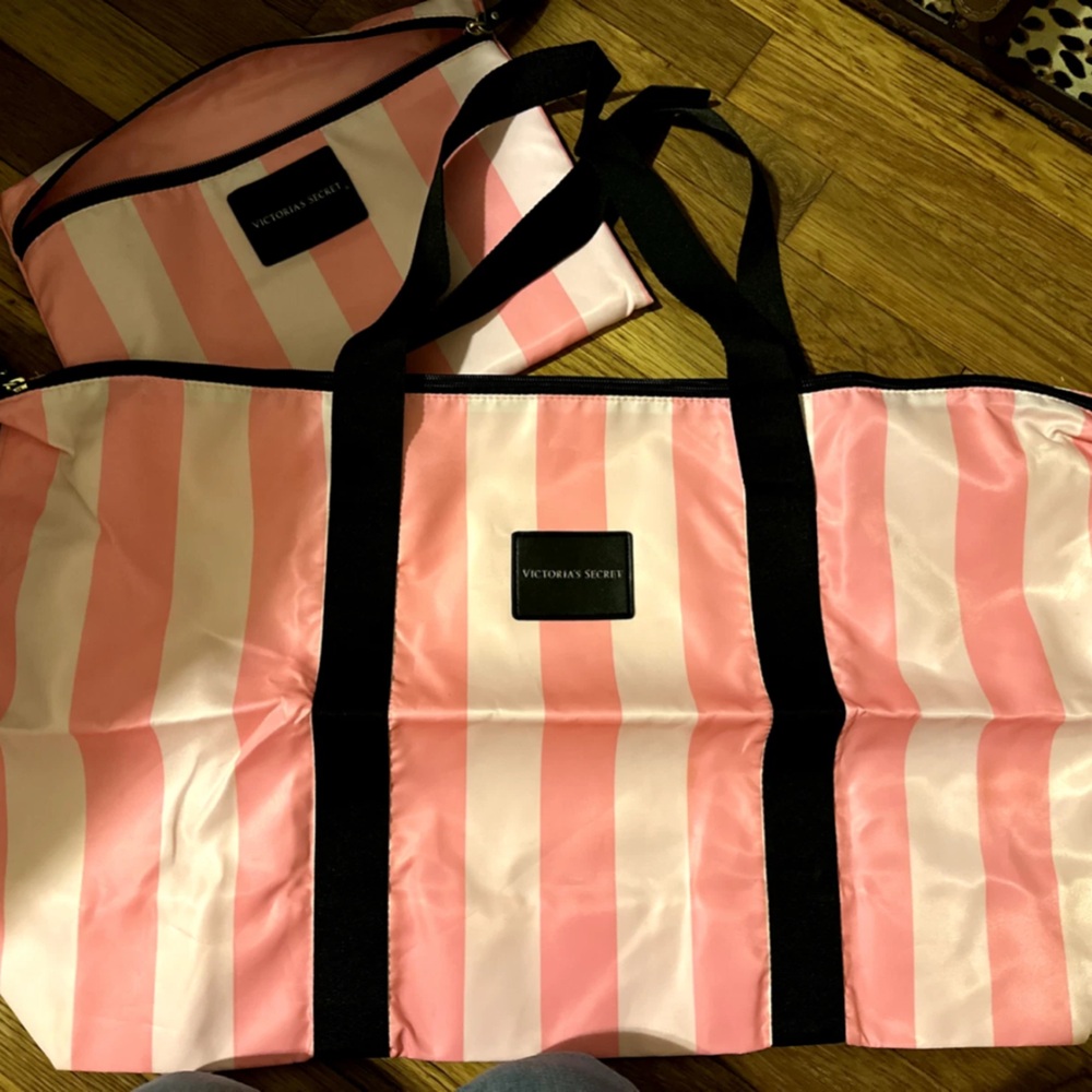 Victoria's Secret Pink and White Tote